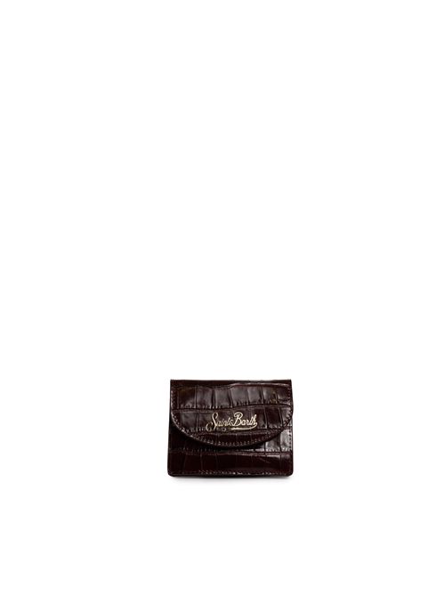 Portacarte Card holder in pelle stampa cocco Bordeaux Mc2 Saint Barth | CARDH0100510I